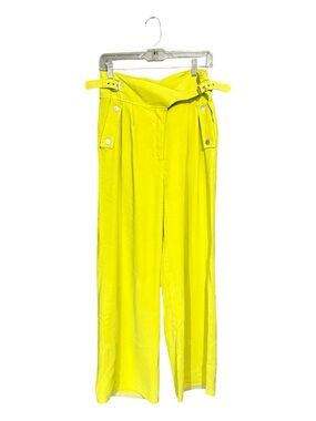 MISHKA DEPUIS 2001 Neon Yellow High-Waist Wide Leg Pants